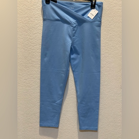 J.Crew crossover leggings light blue NWT size M - Picture 1 of 8